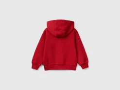 Zip-up sweatshirt with print