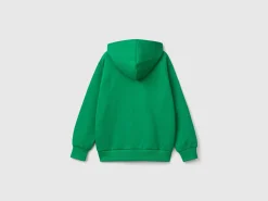 Zip-up sweatshirt with print