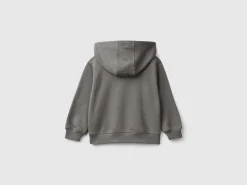 Zip-up sweatshirt with print